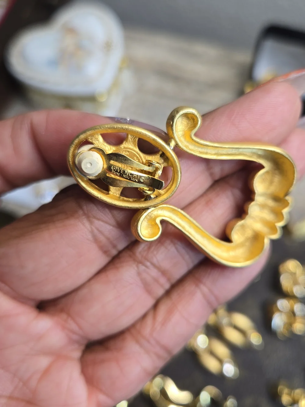 Vintage Givenchy Clip Earrings - Classic Sculpted Design